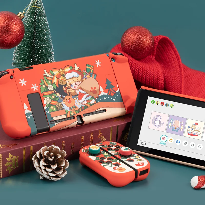 

Жесткий чехол для Nintendo Switch Geekshare Merry Chirstmas Snow Wapiti Switch