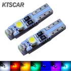 KTSCAR 20 Шт Автомобильные светодиодсветодиодный лампы T5 3 LED smd 3528 светодиодсветильник пы с клиновидным цоколем 3SMD приборные лампы освещение s панель с предупреждающим индикатором 12v