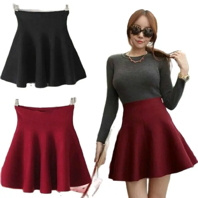 

OHCLOTHING красивое 2021 Hitz вязаная юбка А-силуэта юбка-пачка со складками юбка