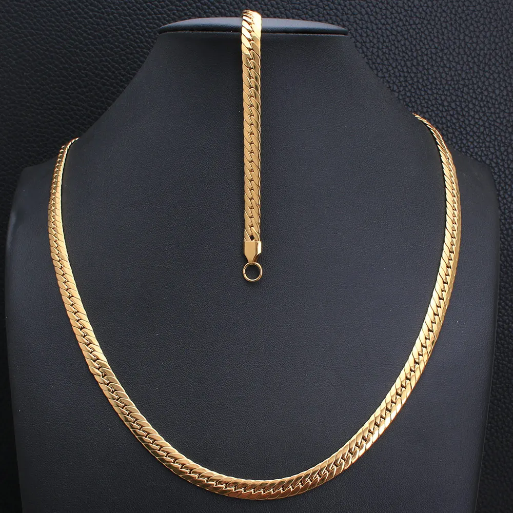 Высокое качество модный ювелирный набор из нержавеющей стали 60 см цепочка