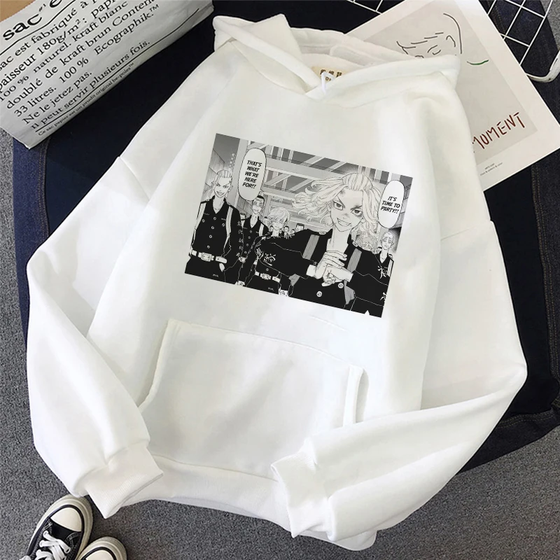 

Tokyo Revenger Cartoon Winter Warm Hoodie Sweatshirt Casual Oversized Women Hoodies Streetwear Harajuku Sweatshirt Female Y2K