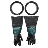 23 6inch heavy duty gloves with 2 glove holders duty working protective sandblaster gloves for sand blast cabinet