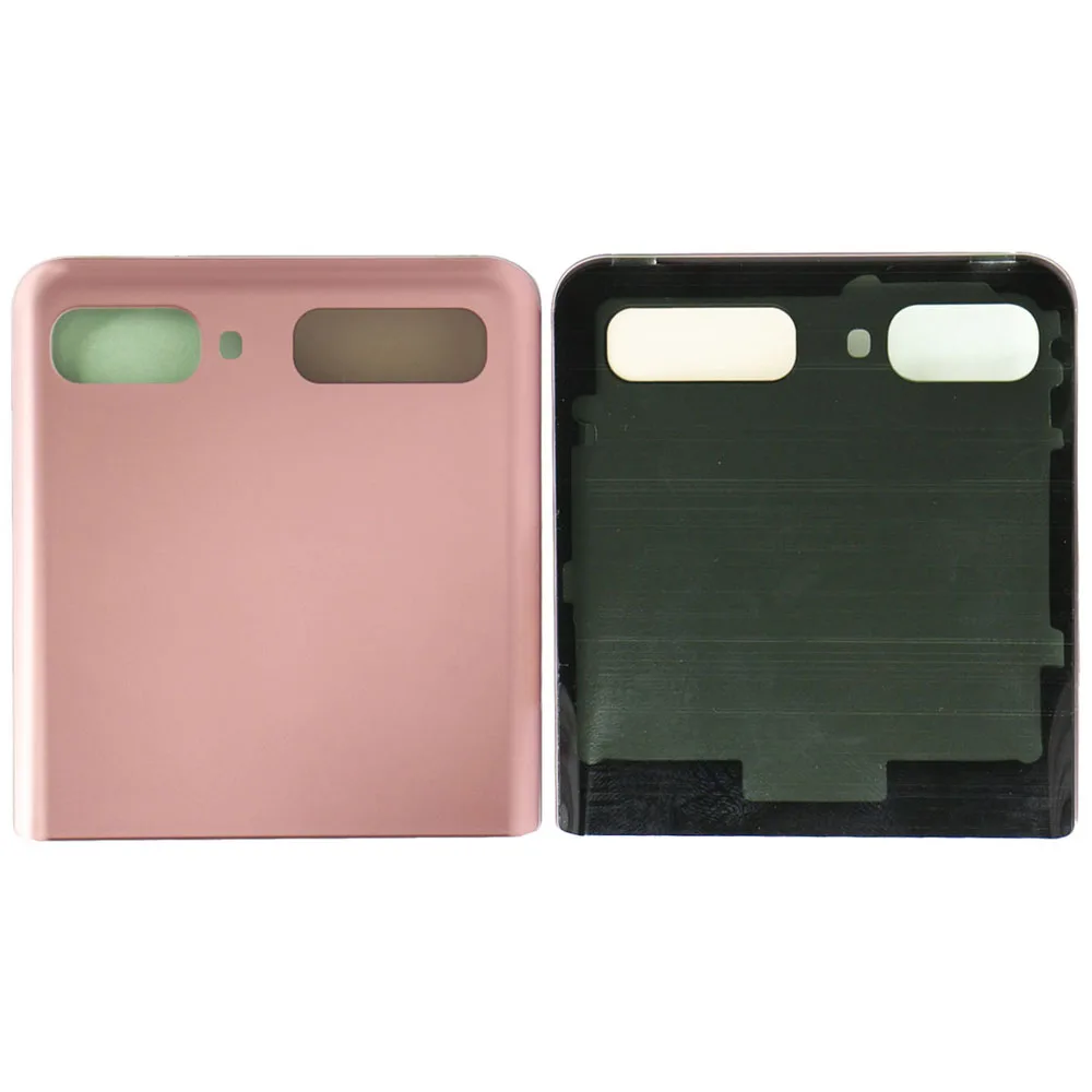 New Back Door Glass Battery Cover For Samsung Galaxy Z Flip 5G F707 F700 Housing Battery Back Cover Replacement Part+Adhesive