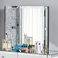 big sale panana 3 folding mirrored glass for dressing table bedroom furniture make up mirror fast delivery
