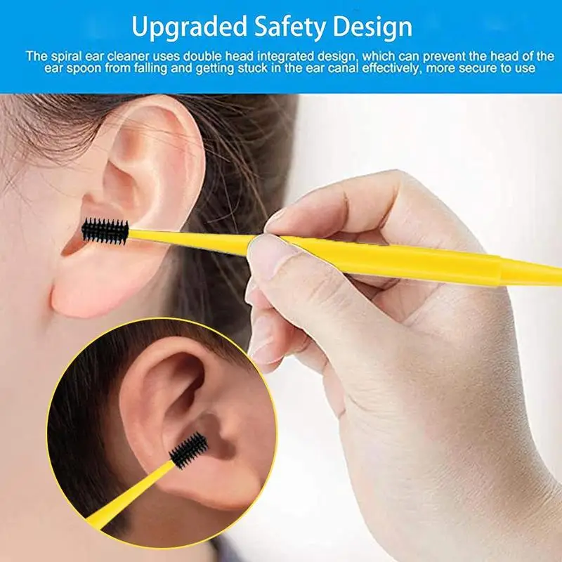 

Double-Ended Earpick Soft Silicone Ear Pick Ear Wax Curette Remover Ear Cleaner Spoon Ear Clean Tool Design