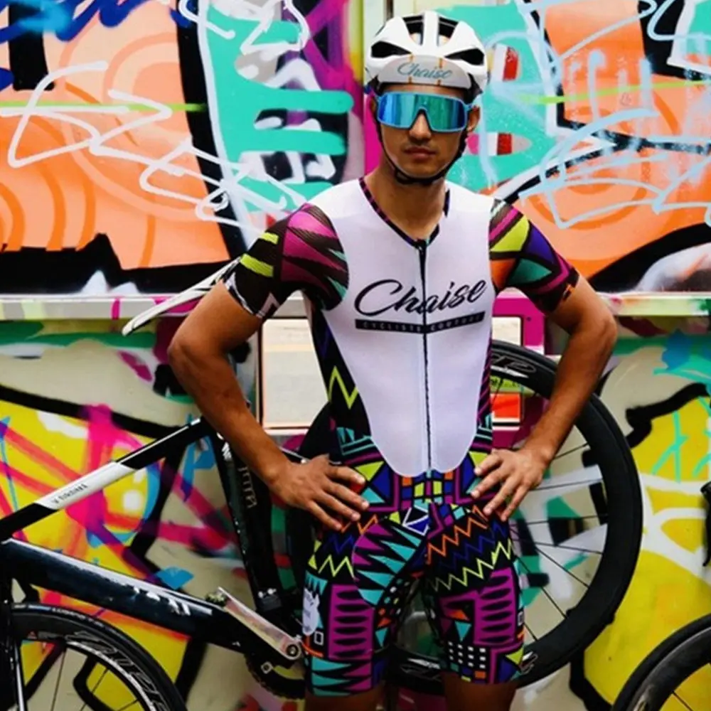 

Chaise Triathlon Short Sleeve Skinsuit Ciclismo Body Set Aero Splash Clothes MTB Speed Suit Jumpsuit Cycling Men’s Bicycle Sport