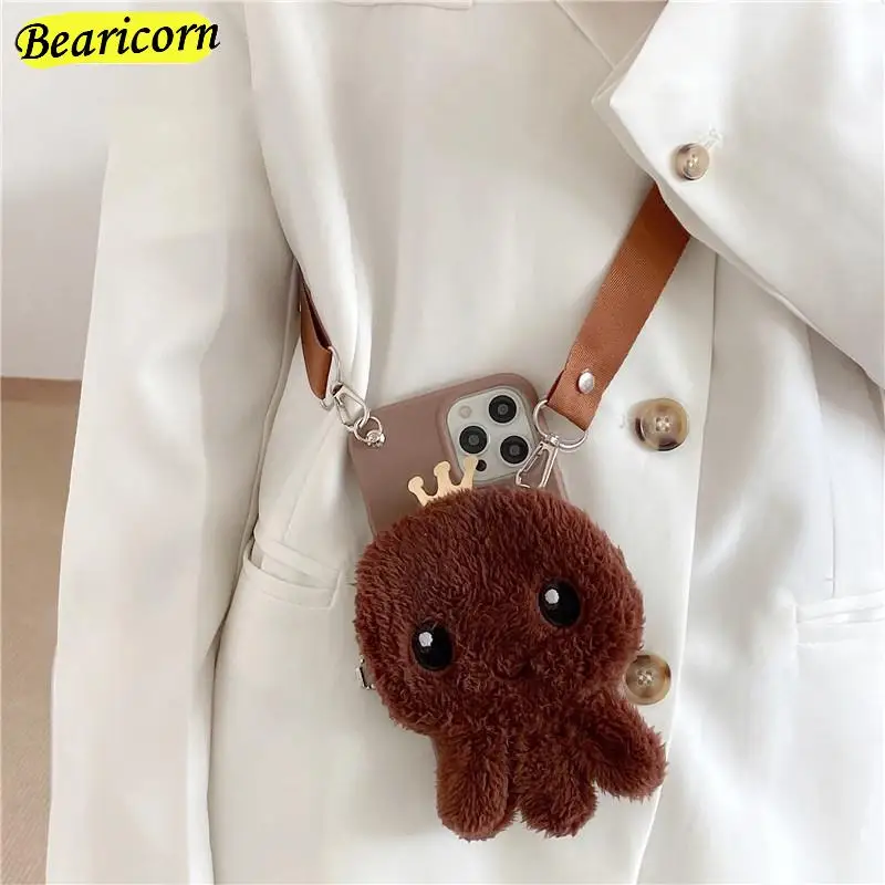 

3D Plush Coin Purses Case For Huawei Y7a Y9a Y9s Y8s Y6s Y8p Y7p Y6p Y5p Y5 Y6 Y7 Pro Y9 Prime 2019 2018 2017 Wallet Bags cover