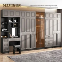 nordic minimalist modern household bedroom wooden cabinet for clothes large capacity storage combination wardrobe home furniture