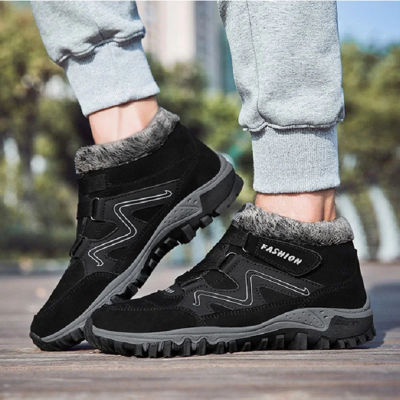 Мужские ботинки теплые меховые зимние мужская зимняя обувь мужские кроссовки 9908