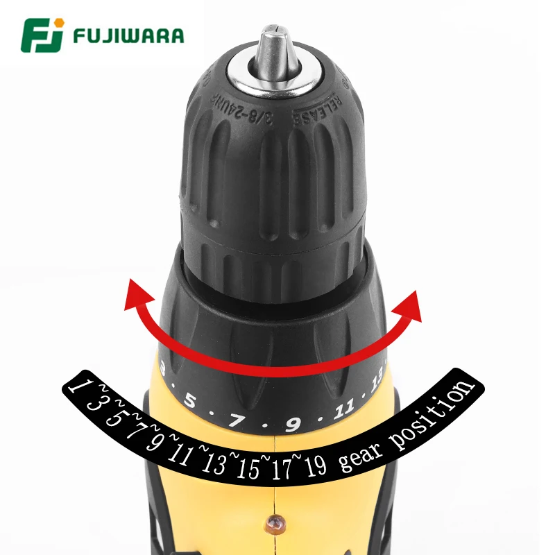 FUJIWARA 350-420 Вт электрическая отвертка Мощность Ударная дрель 220 V-240 V винт ключ, дюймовый стандарт 19-Скорость регулируемый
