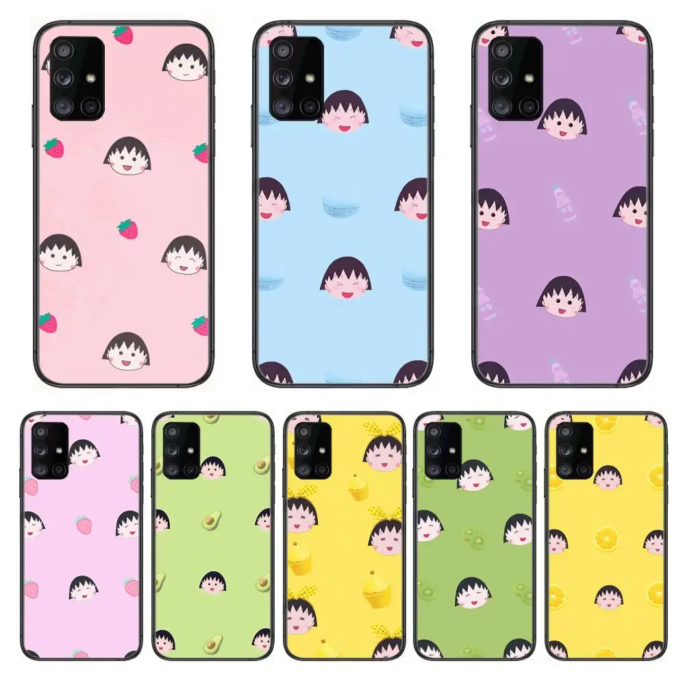 Chibi Maruko тян Стильная футболка с изображением персонажей видеоигр в клеточку