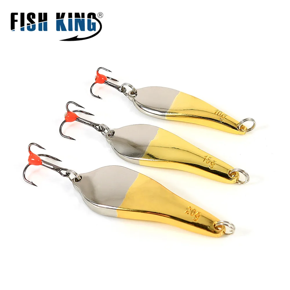 FISH KING металлический зимний джиг приманка для рыбалки балансиры басов 10/15/20 г