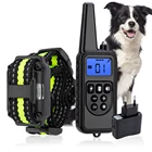 Электрический ошейник для дрессировки собак с ЖК-дисплеем, водонепроницаемый перезаряжаемый ошейник с дистанционным управлением против лая для удара, вибрации, звука