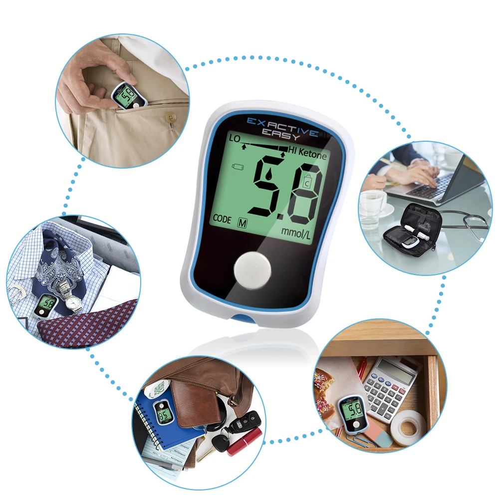 

ELERA Blood Glucose Meter Medical Device for Measuring Blood Sugar Glucometer with Diabetic Test Strips for Diabetes Glucometro