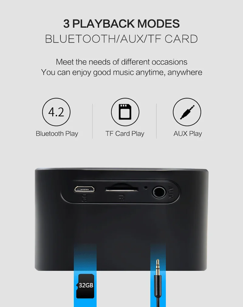 Bluetooth динамик с fm-радио светодиодный зеркальный будильник часы сабвуфер музыкальный плеер Повтор Настольные часы беспроводные