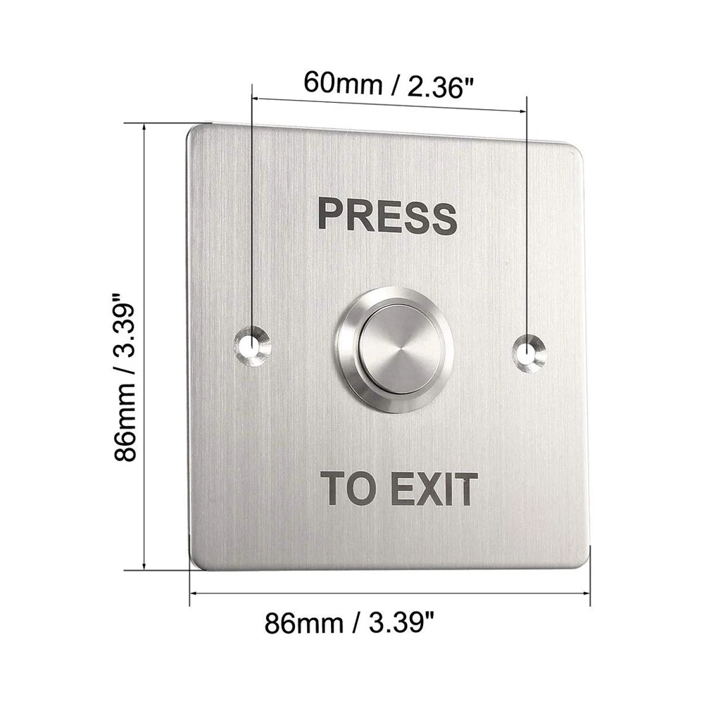 Door Exit Button Release Push Switch Stainless Steel Alloy with for Home Access Control Lock System control |