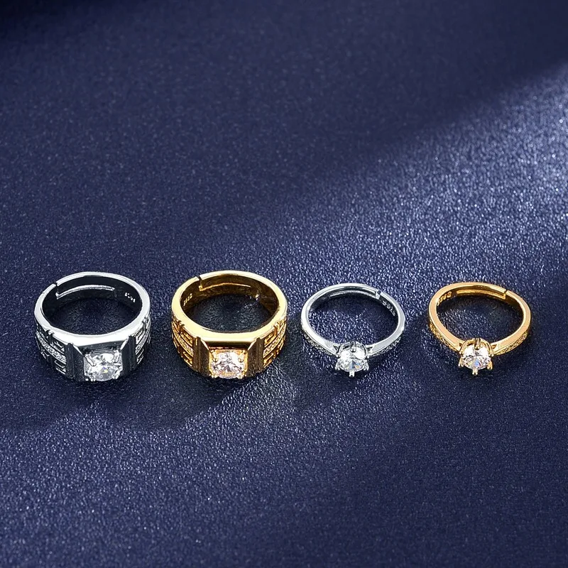 

Couple Wedding Ring Sets Princess Cut Cubic Zirconia Couple Rings Stainless Steel Wedding Ring Set for Women and Men