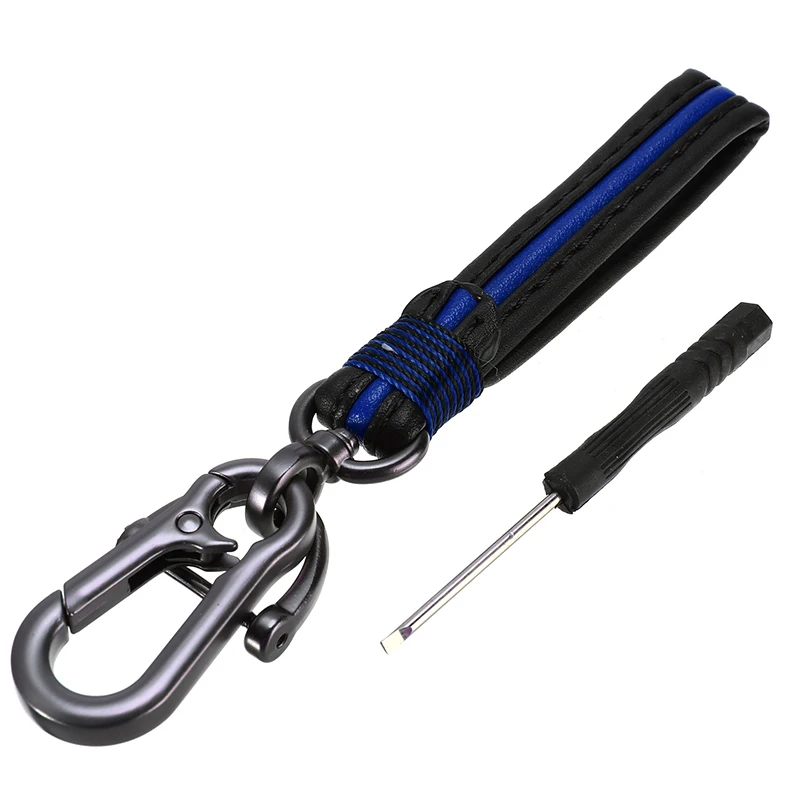 Кожаный брелок для автомобиля мужской простой металлический машины Сумочка