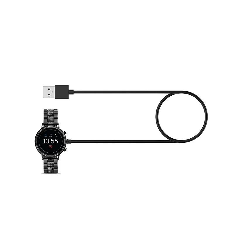 Зарядное устройство Fossil Gen 4 Gen 5, сменная Беспроводная зарядная док-станция для Fossil, Подставка для зарядки, с зарядным кабелем 100 см