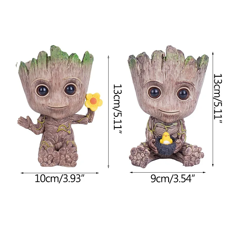 Baby Groot Flowerpot Action Figures Home Decoration Cute Model The Galaxy Groot Doll Toy Flower Pot Drops Cute