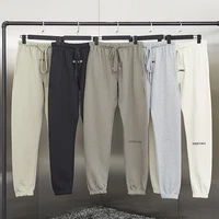 fw21 mens sweatpants reflective letter 100 cotton essentials jogging pants hip hop loose unisex oversize hoodie sweatpants