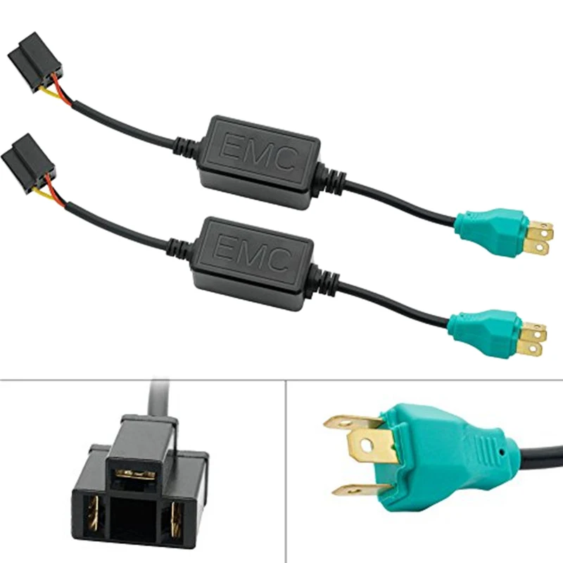 2 шт. H4 анти-мерцающий жгут без ошибок декодеры светодиодный комплект фар Canbus