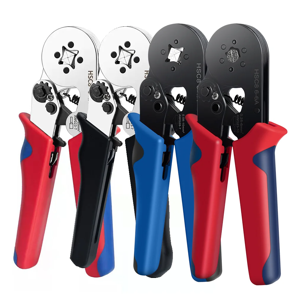 

Tubular Terminal Crimping Tools Mini Electrician's Pliers Hand Tools HSC8 6-4 0.06-10mm² 28-7AWG High Precision Pliers