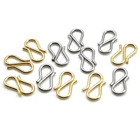 50pcs 7x13mm stainless steel s shape claw end clasps hooks for bracelet necklace connectors diy jewelry making supplies