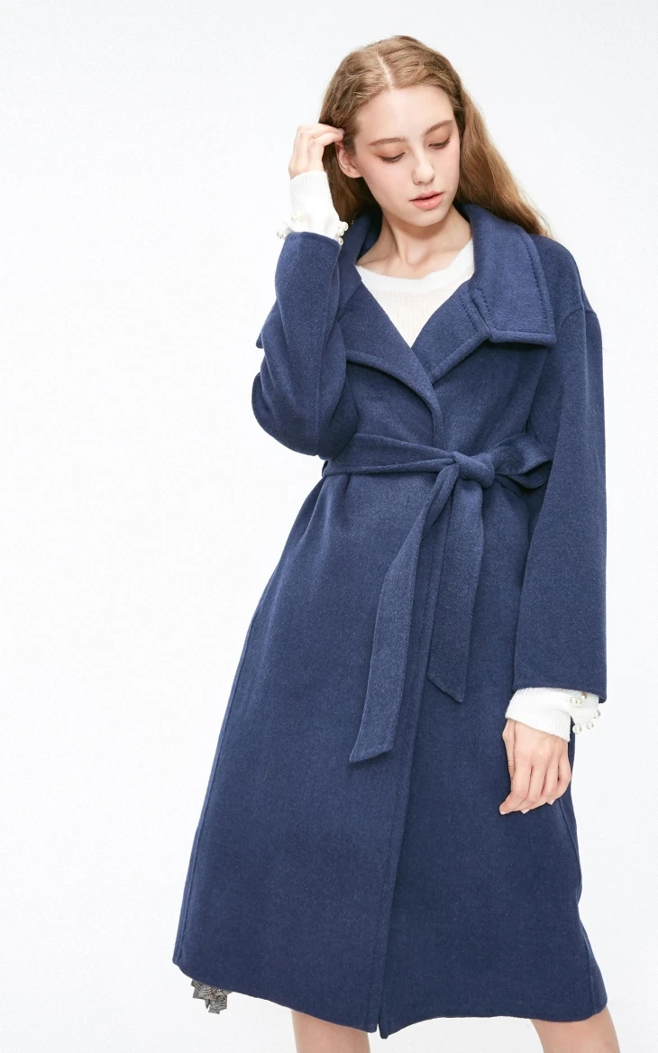 Vero Moda Женское зимнее шерстяное пальто с двойными карманами | 318327554