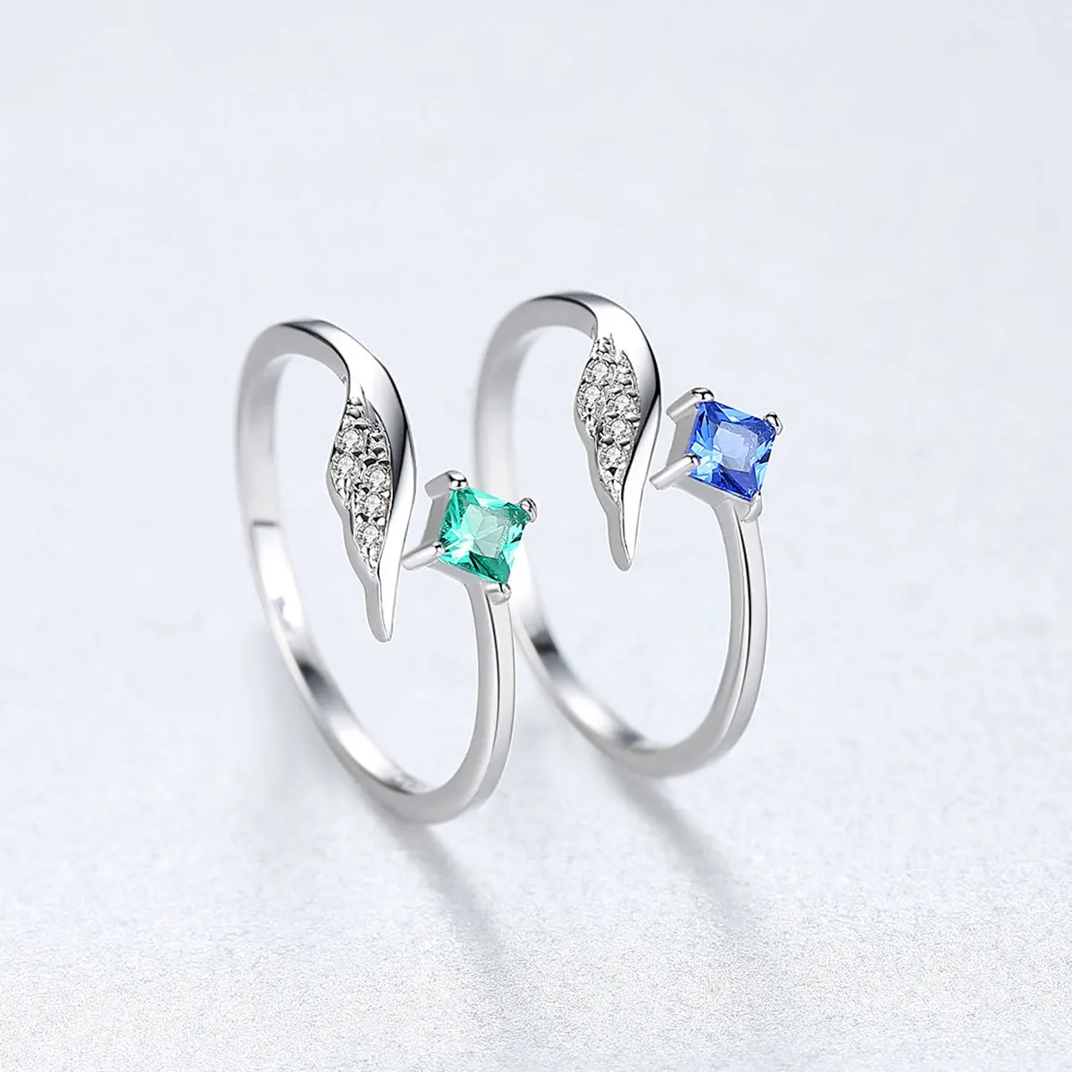 Кольцо с зеленым камнем кольцо изменяемым размером модное ювелирное изделие в