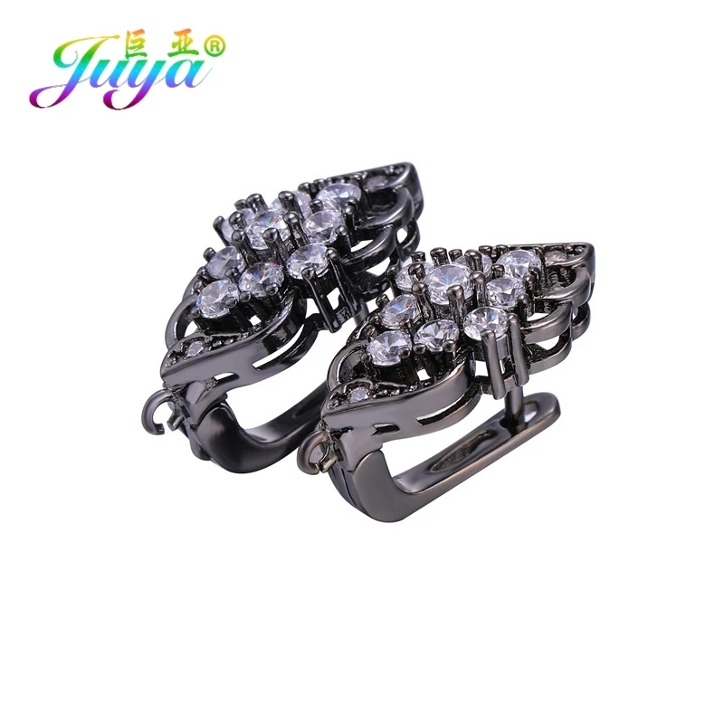 Metal Black Juya ювелирные изделия ручной работы, золотые/серебряные серьги, крючки, аксессуары для женщин, роскошное изготовление сережек - Цвет: Metal Black