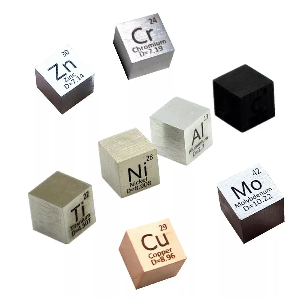 

Element Cube 10mm Pure Density Cobalt Nickel Copper Zinc Zirconium Niobium Molybdenum Tin Tungsten Bismuth Lead Antimony Indium