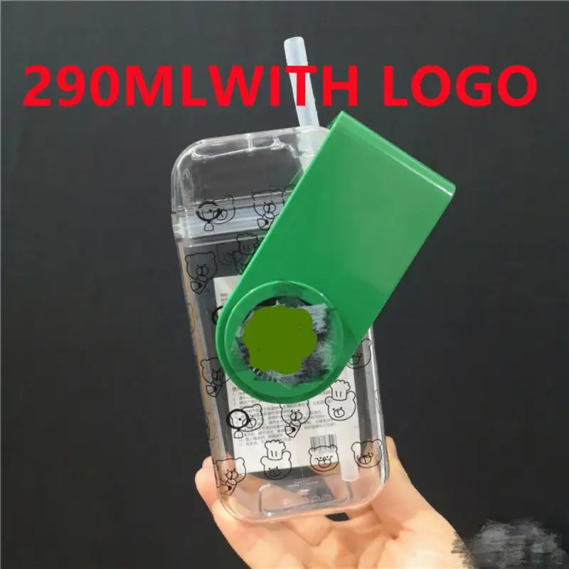 

290ML Folding cup Summer limited straw cup With LOGO water cup Cherry Blossom large capacity cup water cup For Outdoor office
