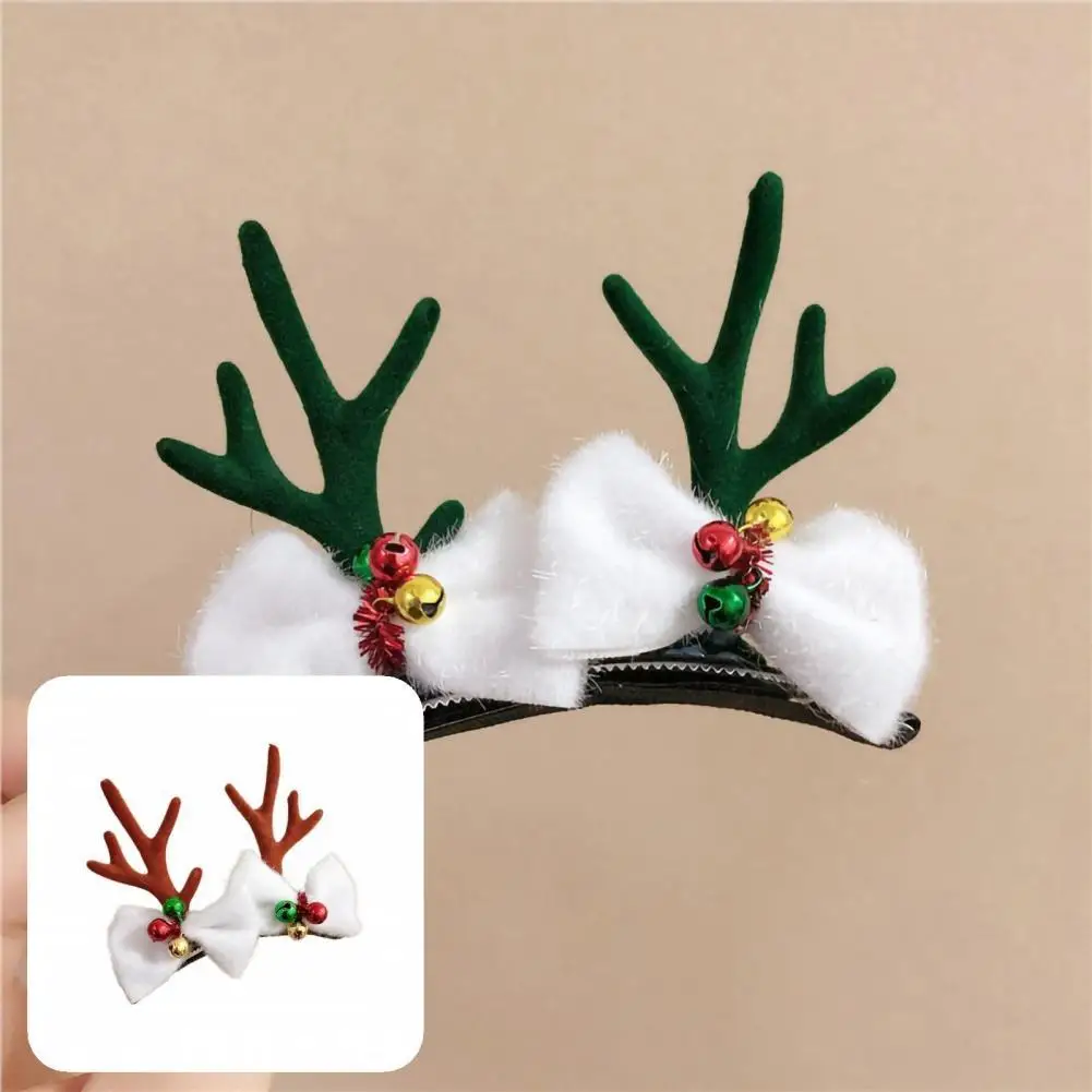 

Cute Christmas Hairpins Funny Festive Christmas Antler Bow Hair Clips Hair Clips Christmas Hairpins 1 Pair