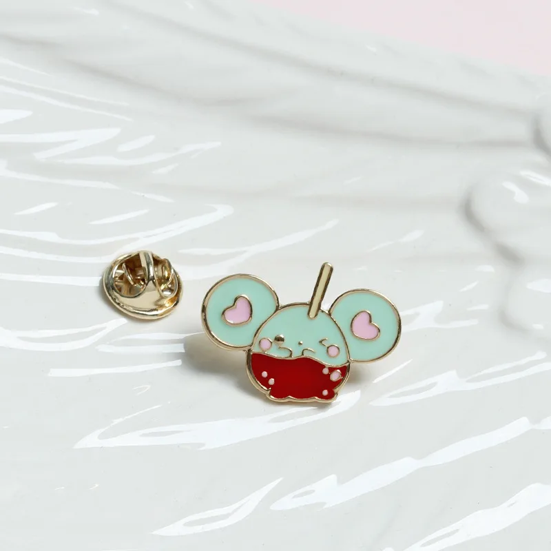 Корейские Мультяшные милые большие броши с изображением мыши для женщин