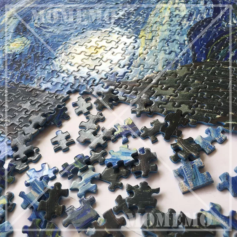 Звездная ночь пластиковые головоломки 1000 штук игрушки Ван Гог художественная