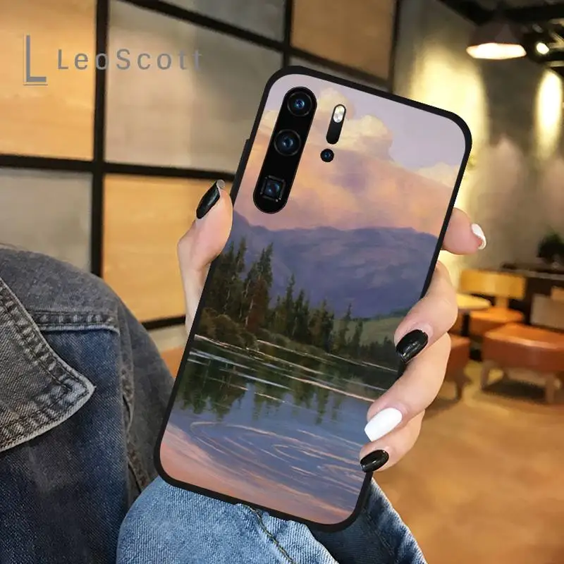 

Artistic oil painting Phone Case For Huawei honor Mate P 9 10 20 30 40 Pro 10i 7 8 a x Lite nova 5t