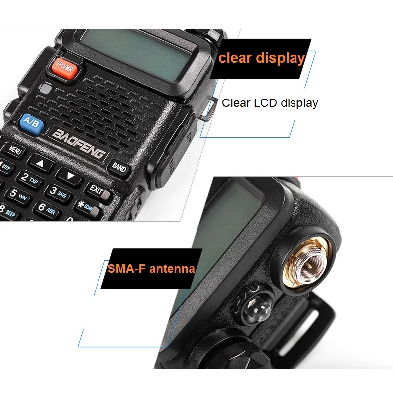BAOFENG UV-5R 8 Вт рация VHF UHF Любительская Ham CB радиостанция HF трансивер PMR446 охотничий радиоприемник Amador сканер VOX UV 5R