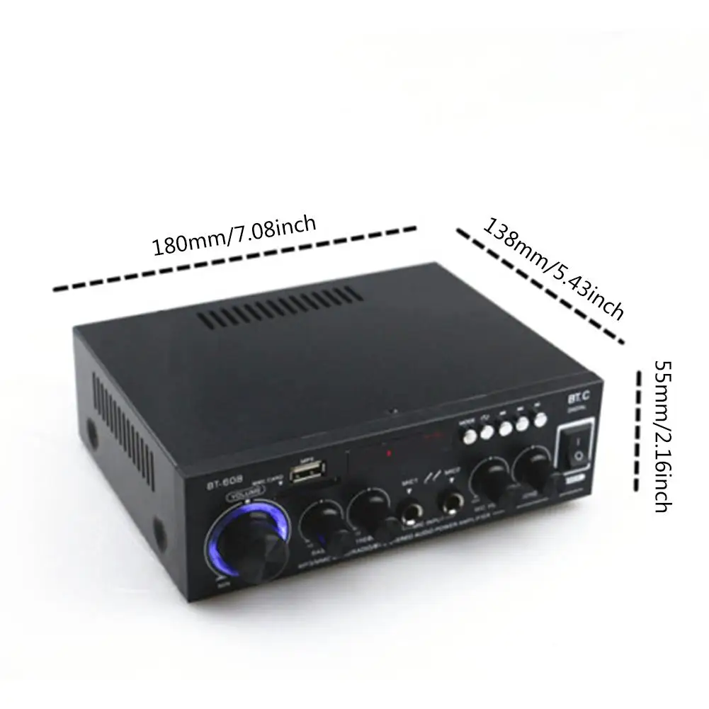 Автомобильный усилитель беспроводной Bluetooth Hi Fi музыкальный стерео аудио USB FM