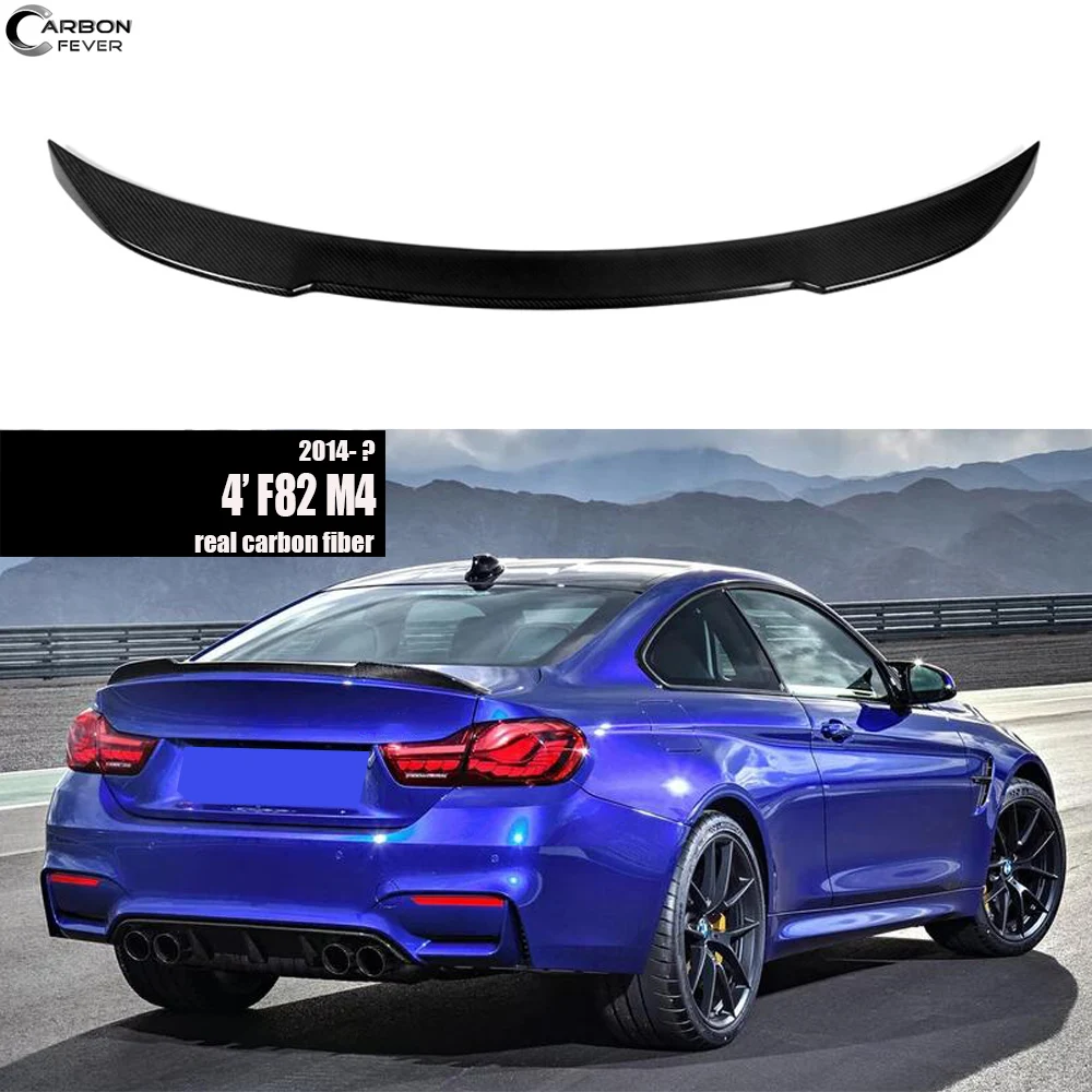 

Real Carbon Fiber Car Spoiler For BMW 4 Series F82 Coupe 2 Door Wings Gloss Black Trunk Lid Boot Wing Spoiler 2014+