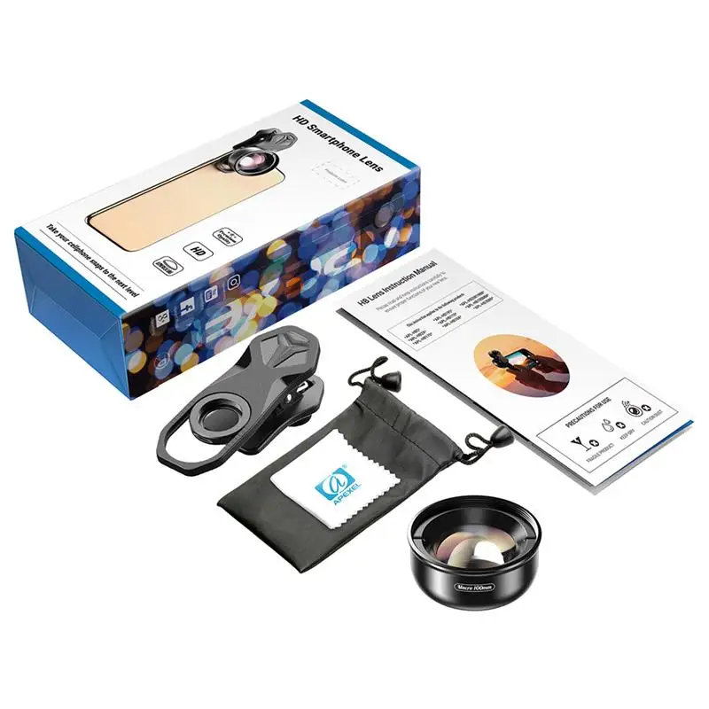 

Professional 100mm Super Macro Mobile Phone Camera Lens 4K HD Camcorder Zoom Lenses for iPhone Samsung Smartphone