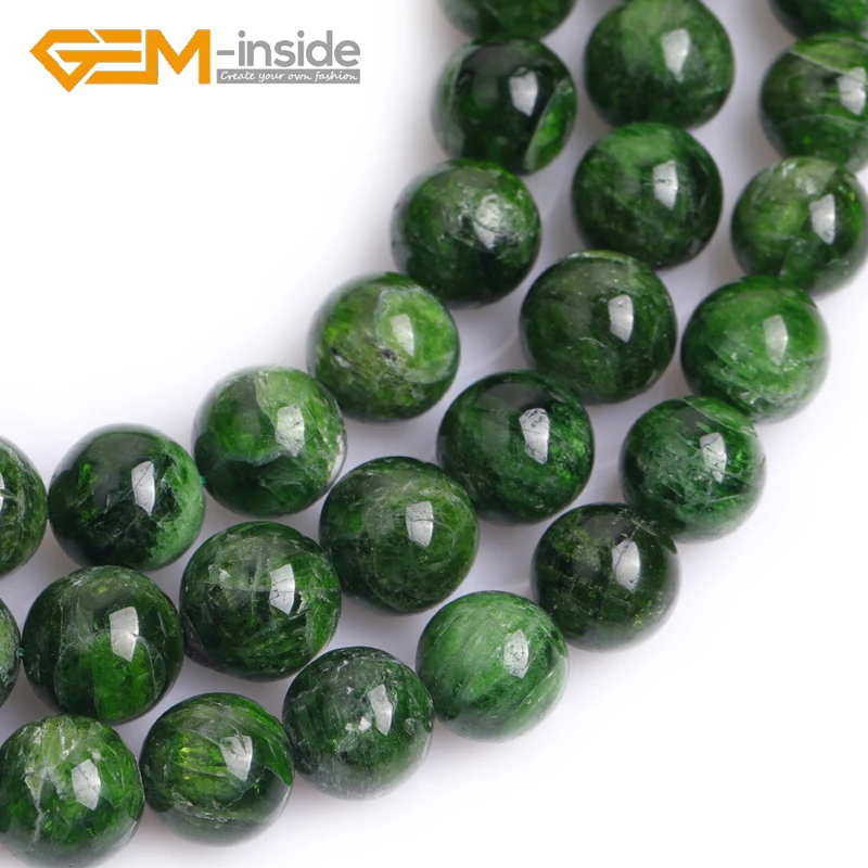 Натуральные Круглые Гладкие Зеленые Бусины класса AAA с диоптриями для