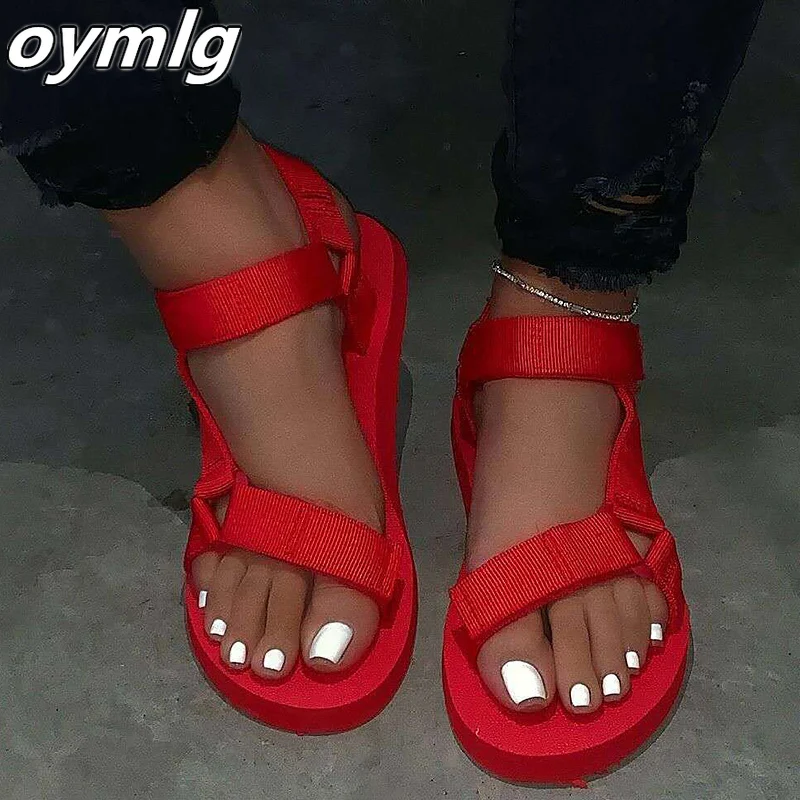 Летние сандалии женская обувь женские на липучке мягкой пенной подошве