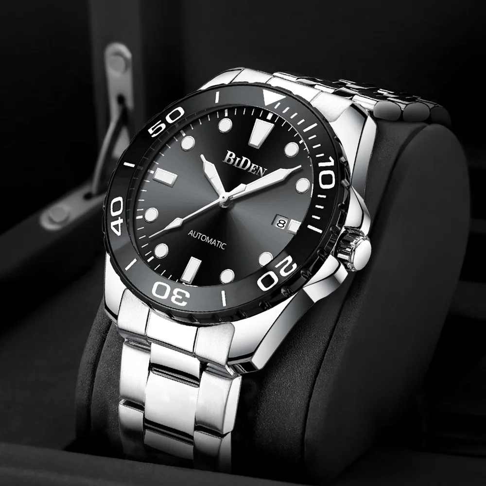 Автоматические часы мужские черные 2020 новые роскошные брендовые механические
