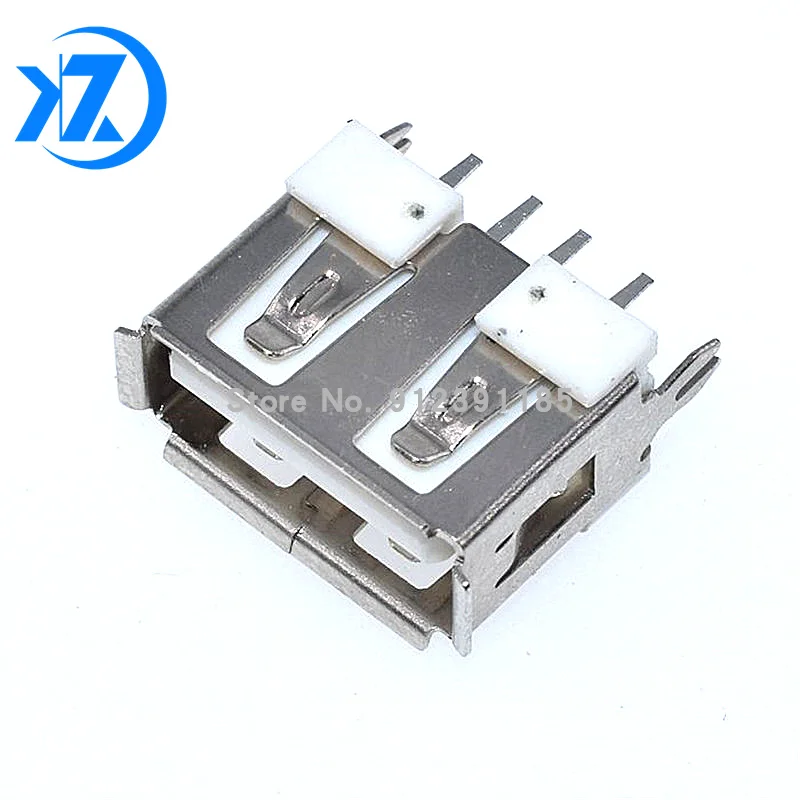 

10Pcs USB Type A Female Socket AF10.0mm USB 180 Degree Vertical AF 4PINS