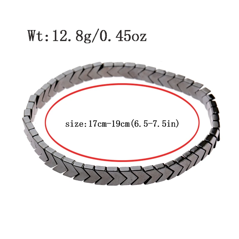Новый эластичный браслет со стрелками из гематита мужские ювелирные изделия на