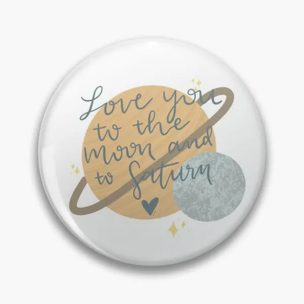 

Настраиваемая мягкая заколка с пуговицами Love You To The Moon And To Saturn Folkl, забавная заколка с отворотом, шляпа, мультяшная одежда, креативная Женска...