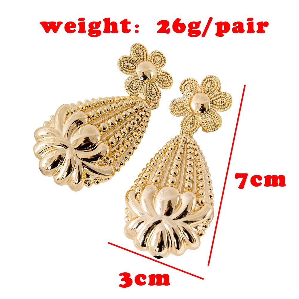 

Sakyamuni Shape High Quality Classic Style Golden Color Necklaces And Earrings For Women New Wedding Attendance Design