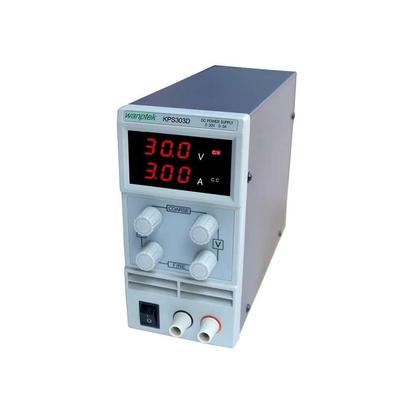 KPS303D Adjustable High precision double LED display switch DC Power Supply protection function 30V 3A 110V-230V