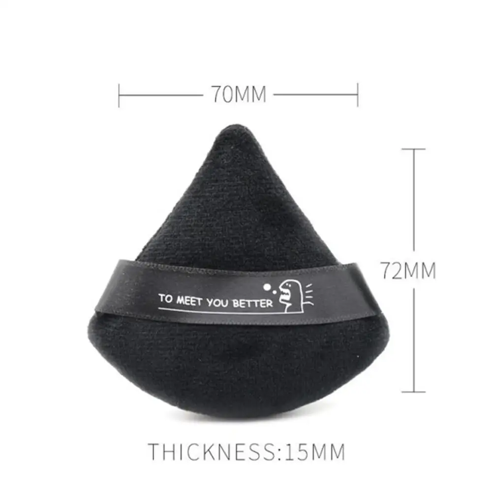 Black White Triangle Soft Velvet Powder Cosmetic Puffs Mini Makeup Sponge Make Up Beauty Tools |